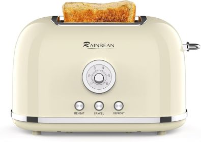 Rainbean Multifunctional 2 Slice Toaster- cream color