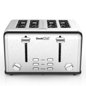 Geek Chef 4 Slice Toaster Duel Independent Control Panels