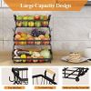 3 layers of fruit and vegetable baskets, placed the desktop, used for kitchen, storage vehicle, vegetable basket, steel wire storage organizer public